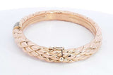 14k Yellow Gold Hinged Bangle Bracelet With Diamonds 21.1 Grams Eb0924cxzsa