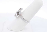 14k White Gold Plumeria Flower Ring With Diamond 5.6 Grams Size 6.75 Eb0826wexde