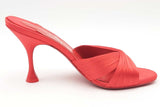 Christian Louboutin Nicol Is Back Red Satin Mules Size 38.5 Eb0226lxzsa