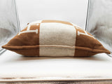Hermes Avalon 70 Camel Brown Ecru Beige Wool Large Throw Pillow Do0326prxde