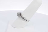 0.07cttw Diamond 10k White Gold Wedding Set 3.5 Grams Size 7.25 Eb0626lcrdu