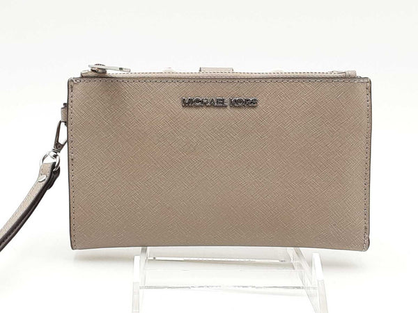 Michael Kors Jet Set Travel Double Zipper Wallet Grey Aa06lxsa