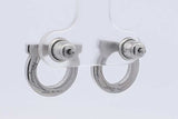 Salvatore Ferragamo Gancini Crystal Stud Earrings Eb0326crdu