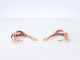 Diamond & 14k Rose Gold Bowknot Leverback Earrings 3.8 Grams Fw0925lczdu