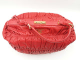 Prada Gaufre Frame Top Handle Bag In Red Nappa Leather Fw0126wrzdu