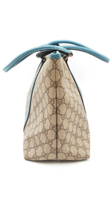 Gucci Blue/beige Gg Supreme Tote Bag Sd0925lrzdu