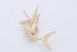 14k Yellow Gold Marlin Swordfish Pendant 4.9 Grams Eb0426oxzde