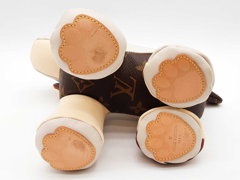 Louis Vuitton Doudou Oscar Dog White Brown Leather Plush Toy Do1025wxzde