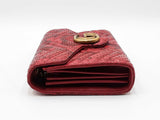 Gucci Gg Marmont Chain Mini Bag In Quilted Red Python Leather Fw0626pzxdu