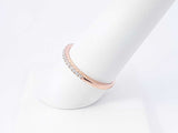0.17 Cttw Diamond & 10k Rose Gold Half Eternity Band 1.5g Size 8.25 Fw0426lzxdu