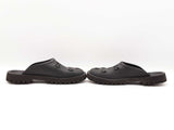 Gucci Perforated Gg Black Rubber Slip-on Sandals Size Us 7 Men's Fw1125lzxdu