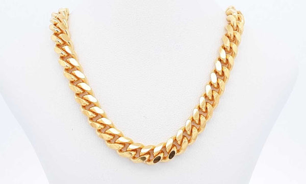 Sterling Silver Gold Plated Cuban Link Chain 63.2g 24 Inch Eblopdu 144030007292