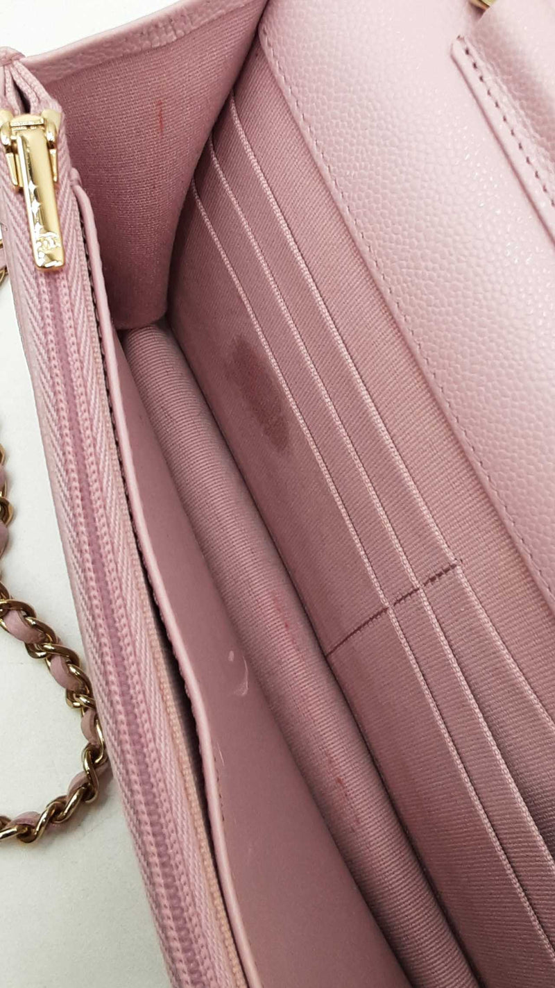 Chanel Quilted Caviar Wallet On Chain Shoulder Bag Fw0825wzxzdu