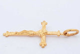 22k Yellow Gold Crucifix Pendant 3.4 Grams Eb0526wride