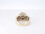 2.0 Cttw Diamond & 10k Yellow Gold Double Halo Ring 7.1 Grams Size 6.5 Fw0826irxdu