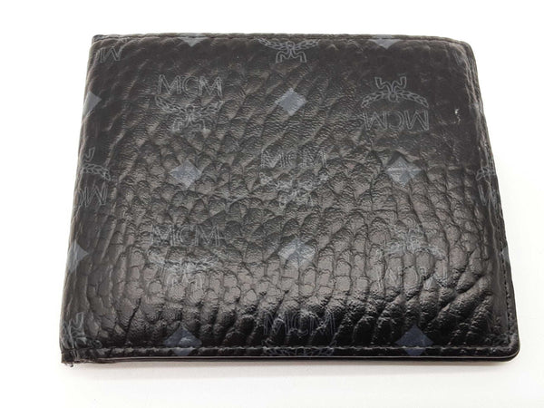 Mcm Black Visetos Coated Canvas Bifold Wallet Do0925oxde