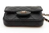 Chanel Black Caviar Quilted Leather Mini Chain Belt Bag Eb1125oexzde
