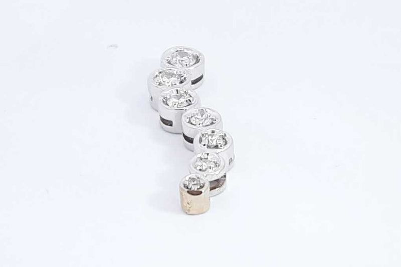 Approx. 0.52ctw Diamond Journey Pendant In 14k White Gold 3.5 Grams Eb1124wxzdu