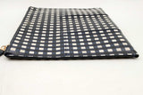 Tory Burch Block T Travel Clutch Pouch In Navy Blue & White Eb0225oxsa