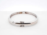 0.40 Cttw Diamond & 18k White Gold Bangle Bracelet 16 Grams 6 Inch Fw0925czxdu