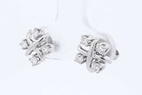 Tiffany & Co. Sixteen Stone Diamond Stud Earrings Platinum 3.8 Grams Eb726lexzde
