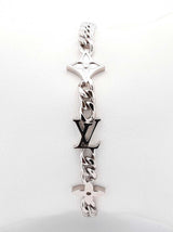 Louis Vuitton Monogram Row Silver-tone Bracelet 7 Inch Fw0925lordu