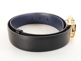 Salvatore Ferragamo Gancini Reversible Black Navy Belt Sd0526lozde