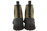 Gucci Green Gg Jacuqard Canvas Ankle Chelsea Boots Size 40 Eb0326lerde