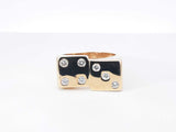 0.35 Ctw Diamond & 14k Yellow Gold Lucky 7 Dice Ring 10.1g Size 8.25 Fw0926rixdu