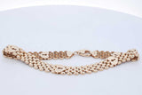 14k Gold Panther Link Bracelet With Heart Padlock Key Stations 7.5 In Eb826cxzde
