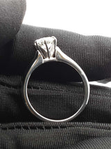 1.02 Cttw Diamond & 14k White Gold Solitaire Engagement Ring 3.9 Grams Size 7.25 Fw0726lcexdu