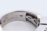 1.5cttw Diamond Ring In 10k White Gold 12.7 Grams Size 8 Eb0526ixzdu