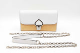 Kate Spade Robyn Convertible Crossbody Wallet - White Leather & Straw Fw0226ordu