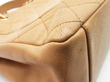 Chanel Caramel Beige Quilted Caviar Leather Shopping Tote Bag Do0725loxzde