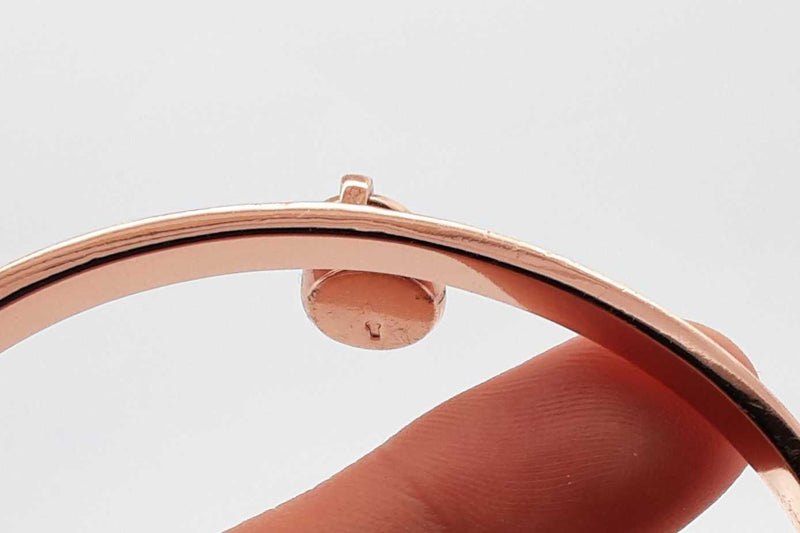 Michael Kors Rose Gold Tone Logo Lock Bangle Bracelet 18.1 Grams Eb0125wxsa