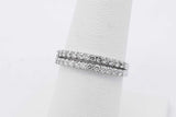 0.26cttw Diamond Wedding Set In 14k White Gold 3.1 Grams Size 7 Eb0726oxzsa