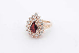 Diamond & Gemstone Ring In 14k Yellow Gold 7.3 Grams Size 5 Eb0826pxzsa