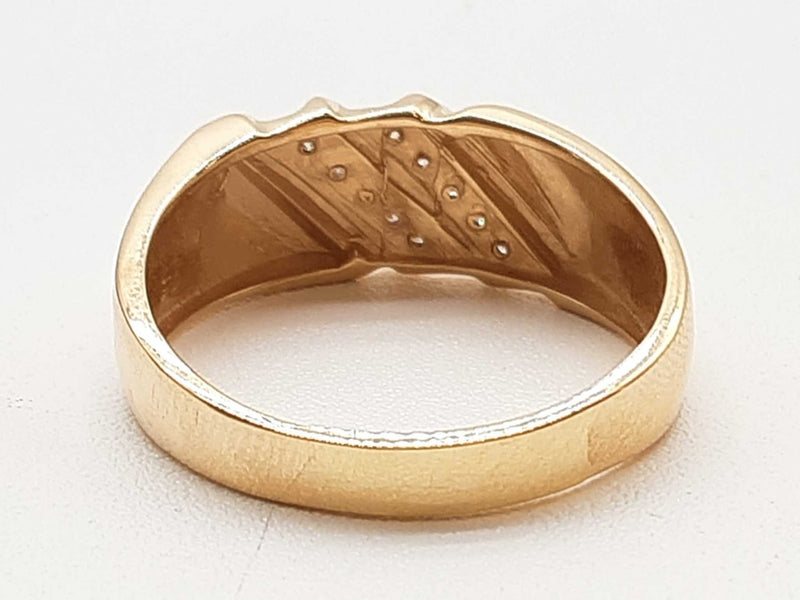 0.10 Cttw Diamonds 10k Yellow Gold 3.5g Ring Size 9 Do0425lxzde