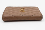 Saint Laurent Chevron Quilted Leather Cassandre Bifold Wallet Eb0326llrdu