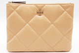 Tory Burch Kira Pave Logo Diamond Quilted Leather Pouch Eb1026oxde