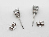 0.66 Cttw Natural Diamonds 14k White Gold 0.8g Stud Earrings Do0526orxde