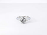 0.50 Cttw Bezel-set Diamond & 95% Platinum Ring 3.5 Grams Size 2.75 Fw1224sxzdu