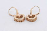 14k Yellow Gold Heart Dangle Earrings 2.8 Grams Eb0826lrxsa