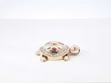 Mama And Baby Turtle Locket Pendant In 14k Tri-color Gold 6.9 Grams Fw0726wsxdu