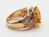 Oval Cut Citrine 14k Yellow Gold 12.1g Ring Size 7 Do0526rxzde