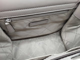 Michael Kors Carmen Silver Crocodile Embossed Belted Satchel Bag Do1024wxde