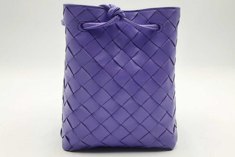 Bottega Veneta Purple Intrecciato Leather Bucket Bag Eb0323lrxzsa