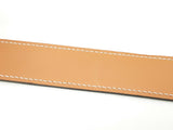 Hermes 32mm Gold Brown Blanc White Leather Belt Do0126rxzde