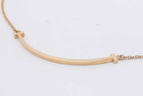 Tiffany & Co. 18k Yellow Gold Tiffany T Smile Pendant Necklace 2.8g Eb0426pxzsa