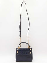 Michael Kors Karla Navy Blue Croc-embossed Leather Crossbody Bag Fw0425pzdu